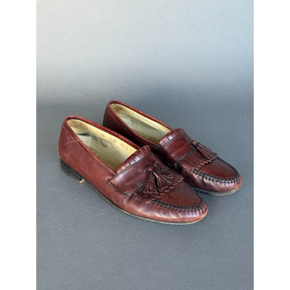 Vintage Johnston & Murphy Domani Tassel Kiltie Loafers Made in Italy Size 11 M